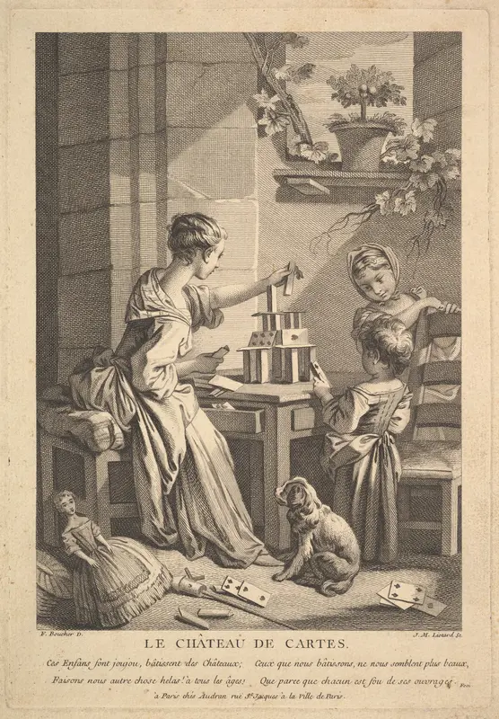 House of Cards Wall Art by Jean Michel Liotard - High-Resolution Digital Print