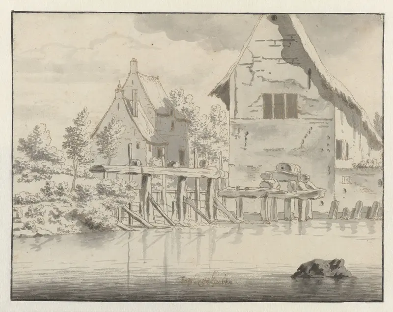 Houses in the Village of Emael, Limburg Wall Art by Josua de Grave - High-Resolution Digital Print