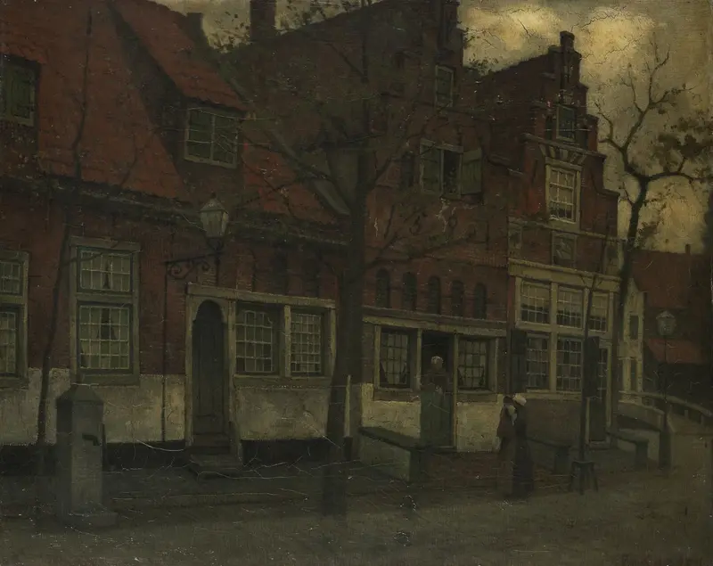 Houses on the Breedstraat, Enkhuizen Wall Art by Eduard Karsen - High-Resolution Digital Print