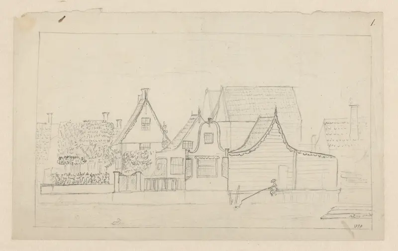 Houten huizen aan een vaart Wall Art by Unknown - High-Resolution Digital Print
