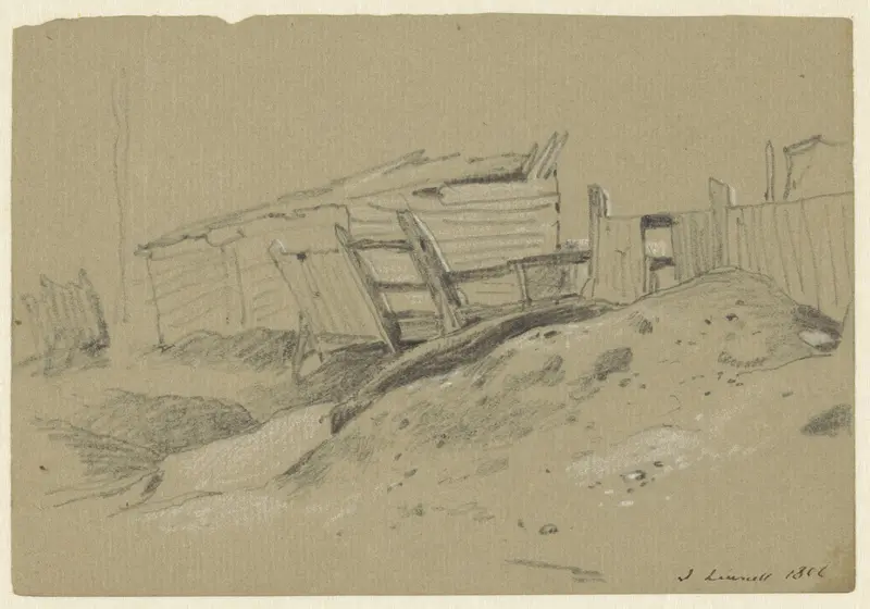 Houten keet en een hek Wall Art by John Linnell (II) - High-Resolution Digital Print