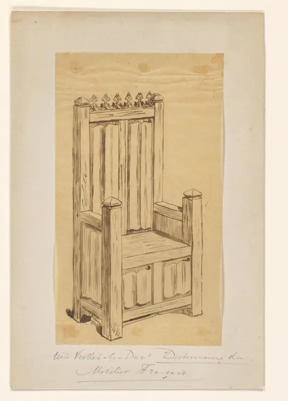 Houten stoel Wall Art by August Allebé - High-Resolution Digital Print