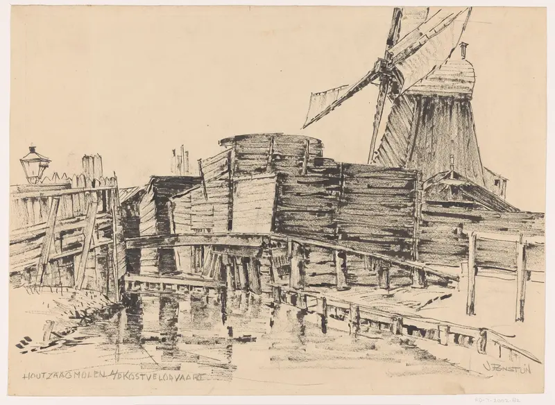 Houtzaagmolen aan de Kostverlorenvaart Wall Art by Unknown - High-Resolution Digital Print