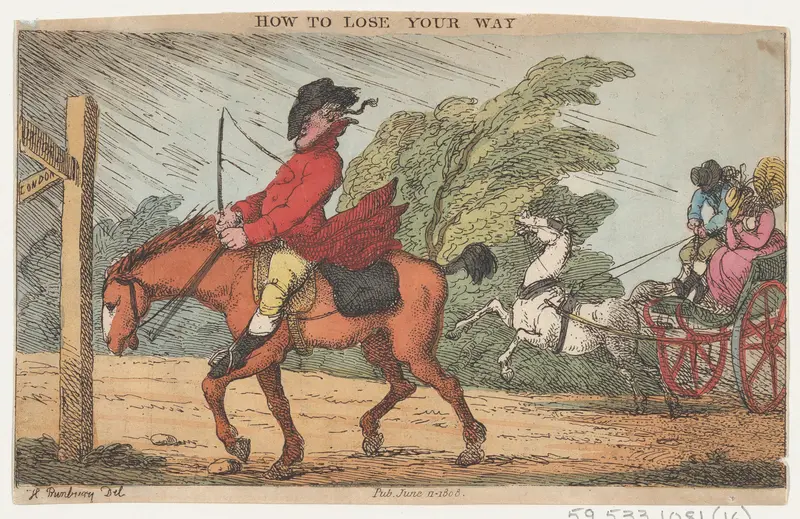 How to Lose Your Way Wall Art by Thomas Rowlandson - High-Resolution Digital Print