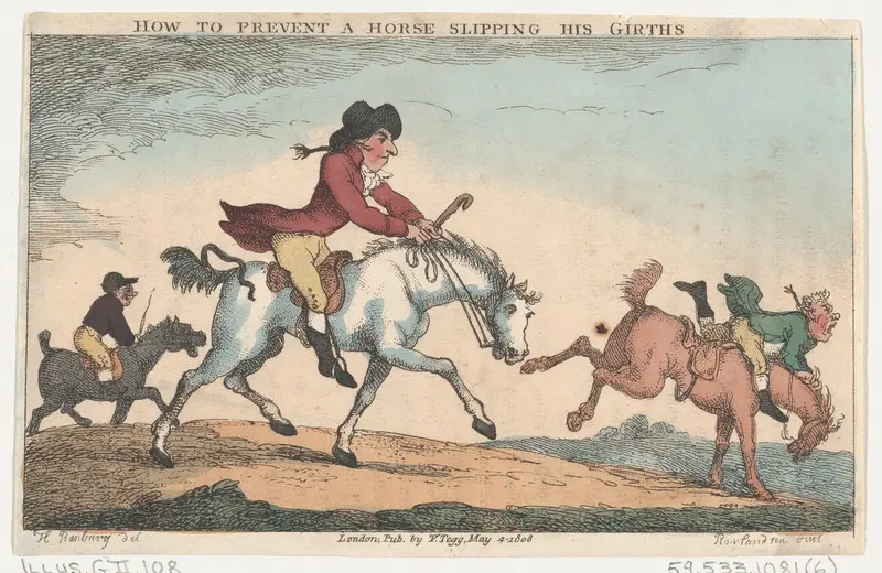 How to Prevent a Horse From Slipping His Girths Wall Art by Thomas Rowlandson - High-Resolution Digital Print