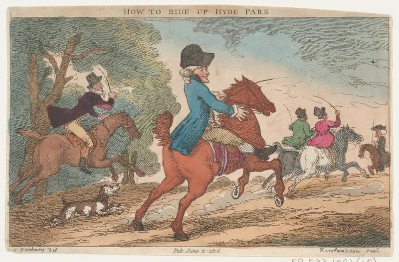 How to Ride Up Hyde Park Wall Art by Thomas Rowlandson - High-Resolution Digital Print