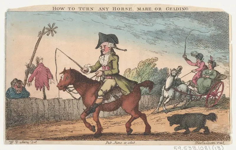 How to Turn Any Horse, Mare, or Gelding Wall Art by Thomas Rowlandson - High-Resolution Digital Print