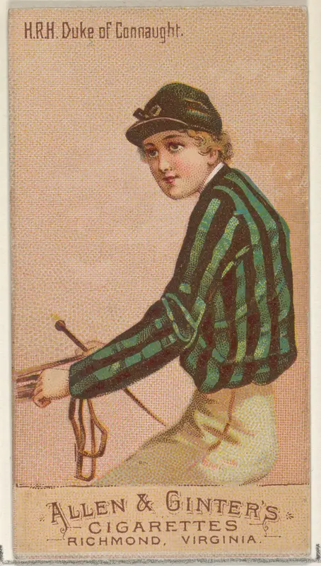 H.R.H. Duke of Connaught, from the Racing Colors of the World series (N22b) for Allen & Ginter Cigarettes Wall Art by Allen & Ginter - High-Resolution Digital Print