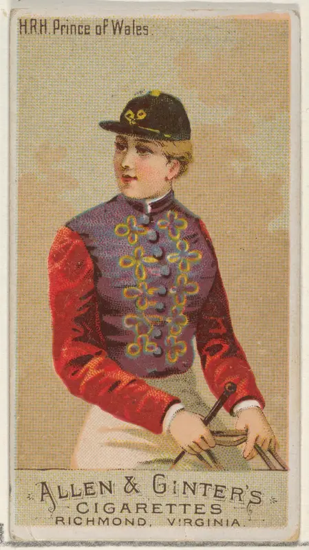 H.R.H. Prince of Wales, from the Racing Colors of the World series (N22a) for Allen & Ginter Cigarettes Wall Art by Allen & Ginter - High-Resolution Digital Print