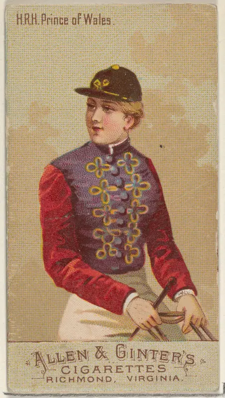 H.R.H. Prince of Wales, from the Racing Colors of the World series (N22b) for Allen & Ginter Cigarettes Wall Art by Allen & Ginter - High-Resolution Digital Print