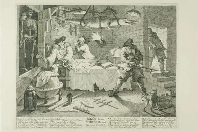Hudibras and Sidrophel, plate eight from Hudibras Wall Art by William Hogarth - High-Resolution Digital Print