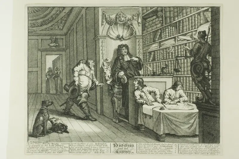 Hudibras and the Lawyer, plate twelve from Hudibras Wall Art by William Hogarth - High-Resolution Digital Print