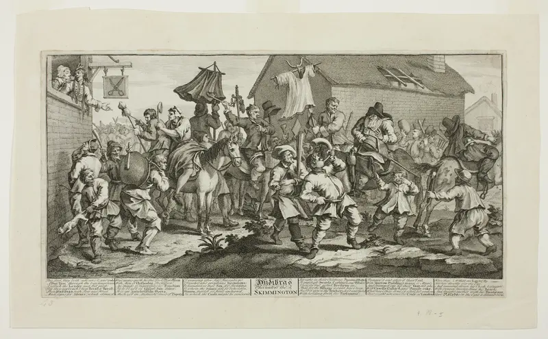 Hudibras and the Skimmington, plate seven from Hudibras Wall Art by William Hogarth - High-Resolution Digital Print
