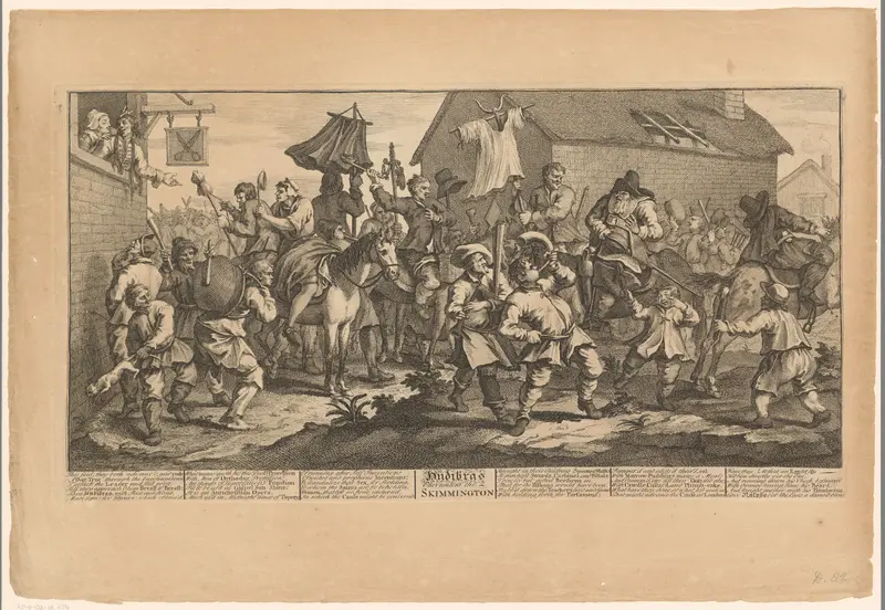 Hudibras arriveert in een losbandig dorpsfeest Wall Art by Samuel Butler - High-Resolution Digital Print