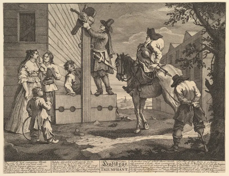 Hudibras Triumphant (Twelve Large Illustrations for Samuel Butler's Hudibras, Plate 4) Wall Art by William Hogarth - High-Resolution Digital Print