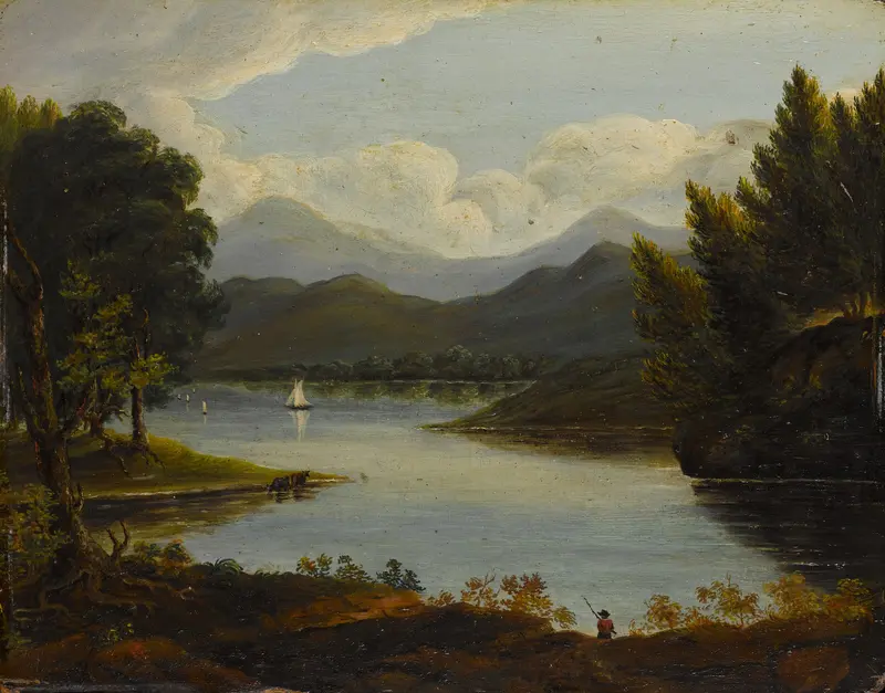 Hudson River Scene Wall Art by French or American Artist (possibly Victor de Grailly, Paris, 1804–1889) - High-Resolution Digital Print