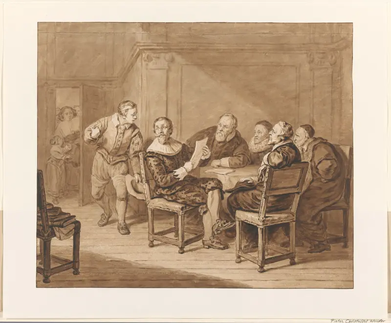 Hugo de Groot krijgt bericht dat zijn vrouw is aangekomen Wall Art by Unknown - High-Resolution Digital Print
