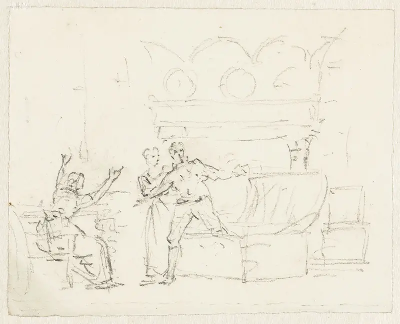 Hugo de Groot verbergt zich in zijn boekenkist Wall Art by Pieter Bartholomeusz. Barbiers - High-Resolution Digital Print