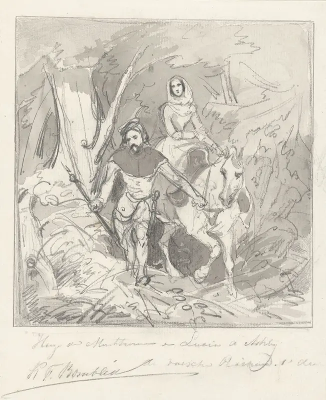 Hugo de Montturen en Lucia a Ashby Wall Art by Karel Frederik Bombled - High-Resolution Digital Print