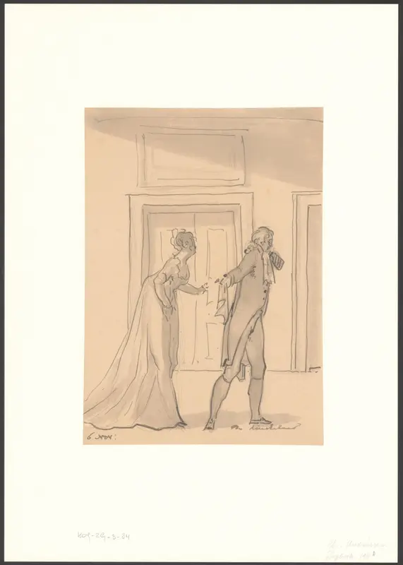 Huilende man en smekende vrouw Wall Art by Christiaan Andriessen - High-Resolution Digital Print