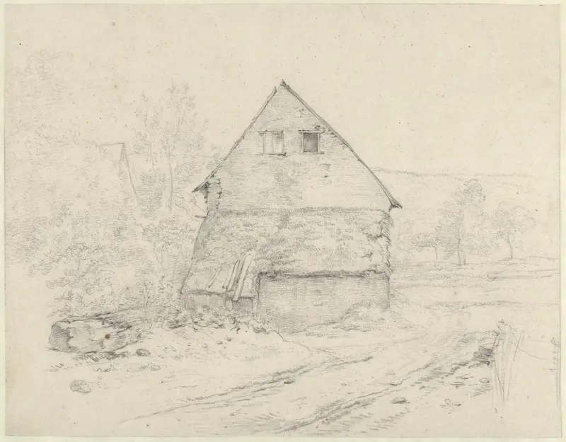 Huis aan een weg in een heuvellandschap Wall Art by Abraham Johannes Ruytenschildt - High-Resolution Digital Print