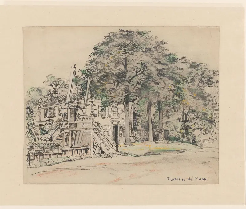Huis Buitenzorg in de buurt van Rotterdam Wall Art by Pieter Cornelis de Moor - High-Resolution Digital Print
