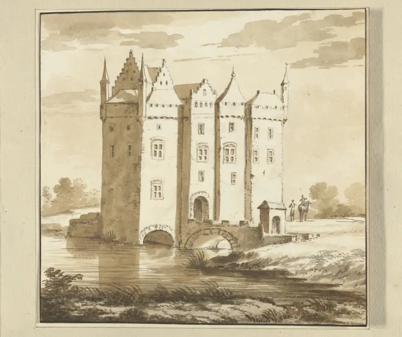 Huis Duinhoven bij Oostkapelle in Walcheren Wall Art by Abraham Rademaker - High-Resolution Digital Print