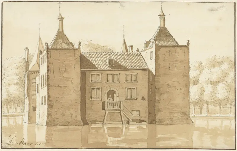 Huis Ilpenstein, Ilpendam, van achteren Wall Art by Abraham de Haen (II) - High-Resolution Digital Print
