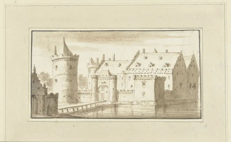 Huis Kronenburg aan de Vecht Wall Art by Abraham Rademaker - High-Resolution Digital Print