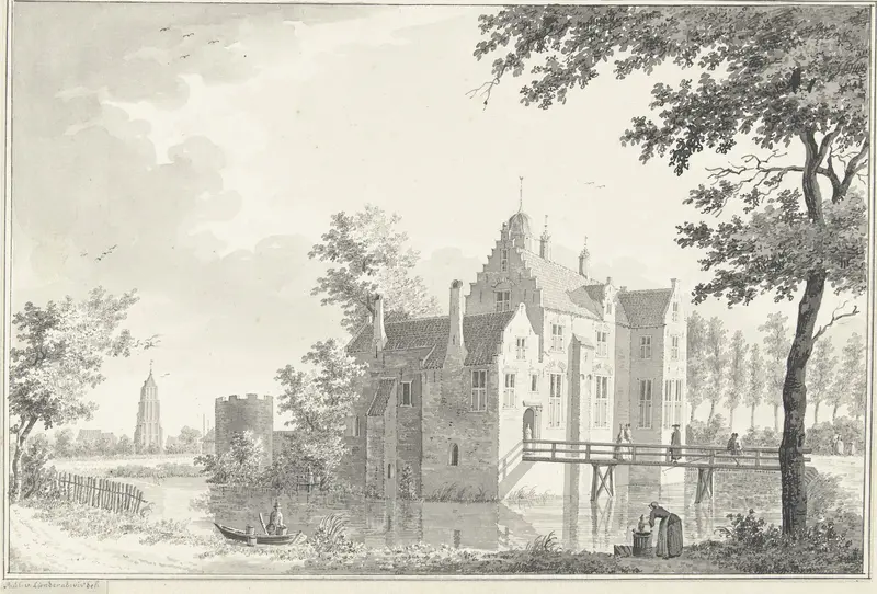 Huis Oosterwyk, van achteren gezien Wall Art by Paulus van Liender - High-Resolution Digital Print