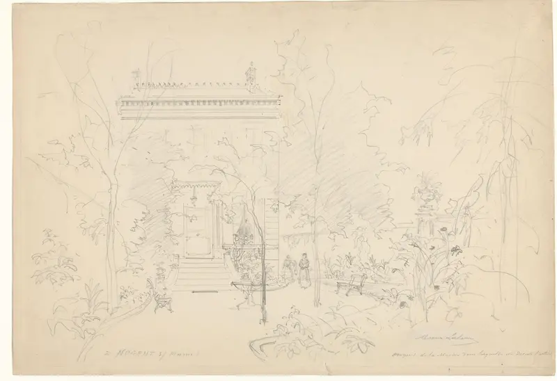 Huis te Nogent-sur-Marne Wall Art by Maxime François Antoine Lalanne - High-Resolution Digital Print