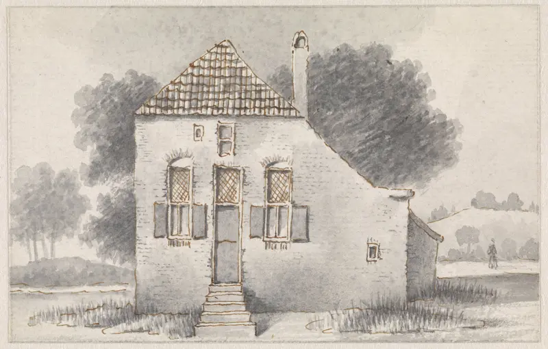 Huis te Zoelmond, in de Betuwe, frontaal gezien Wall Art by Evert Doublet - High-Resolution Digital Print