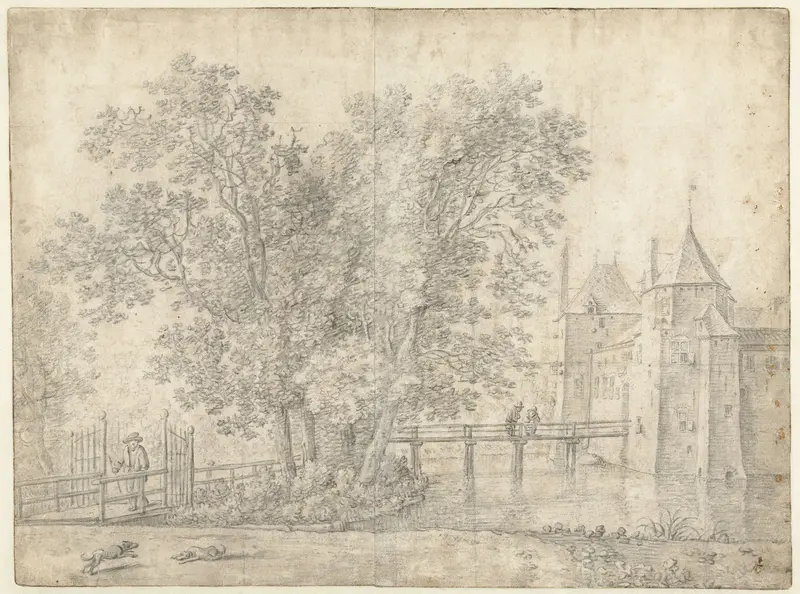 Huis Ter Meer onder Maarssen Wall Art by Herman Saftleven - High-Resolution Digital Print