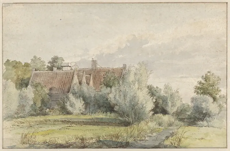 Huis tussen bomen Wall Art by Arnoldus Johannes Eymer - High-Resolution Digital Print