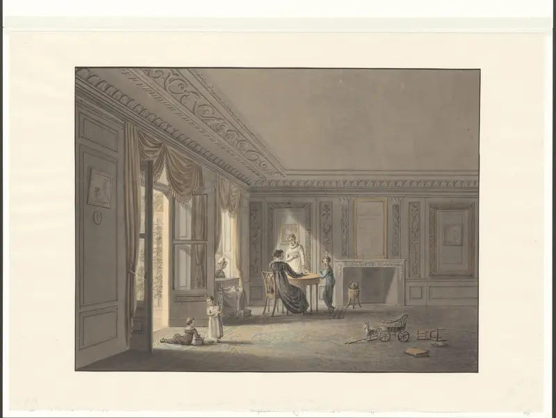 Huiselijk interieur Wall Art by Unknown - High-Resolution Digital Print