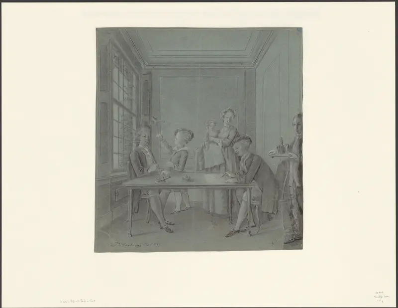 Huiselijk tafereel Wall Art by Unknown - High-Resolution Digital Print