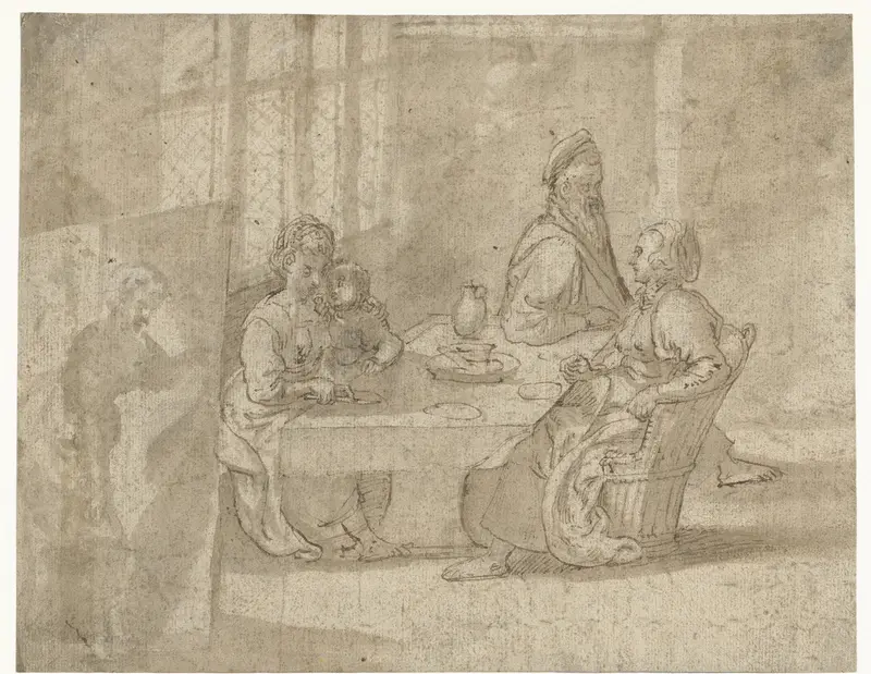 Huiselijke voorstelling Wall Art by anonymous - High-Resolution Digital Print