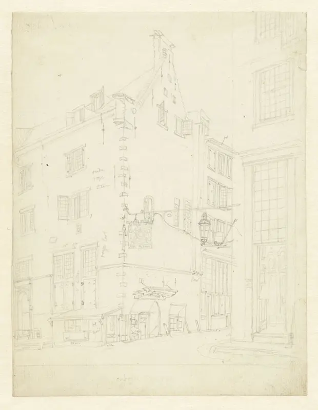 Huizen aan de Molensteeg (te Amsterdam?) Wall Art by Unknown - High-Resolution Digital Print