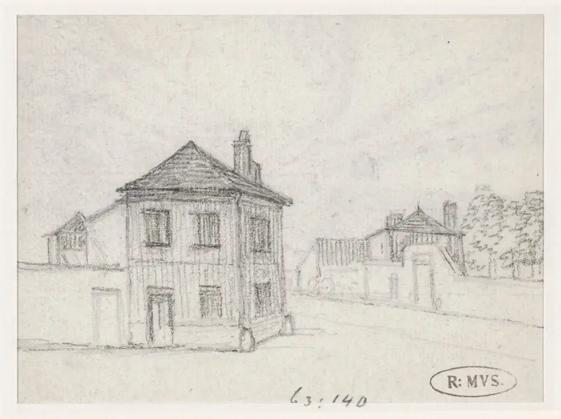 Huizen aan de rand van de stad Wall Art by Georges Michel - High-Resolution Digital Print