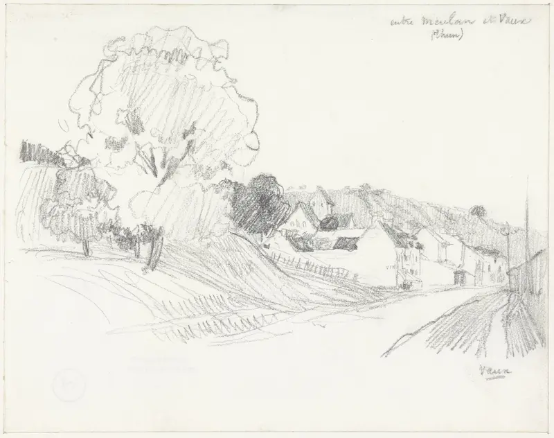 Huizen aan de weg tussen Meulan en Vaux Wall Art by Henri Evenepoel - High-Resolution Digital Print