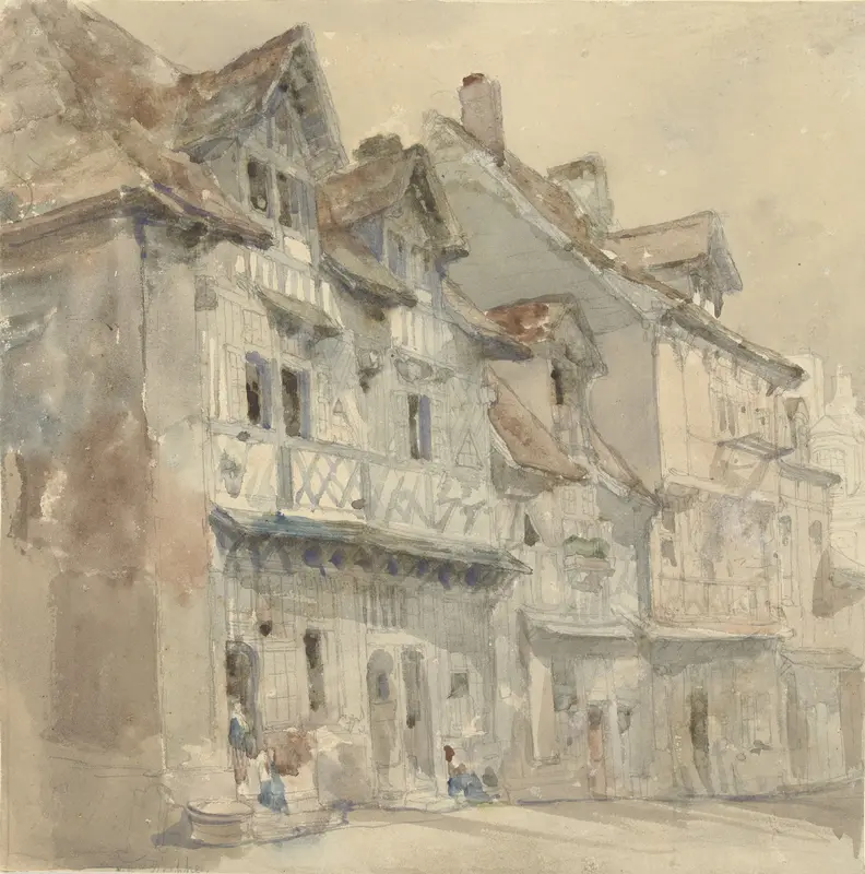 Huizen in Dieppe Wall Art by Unknown - High-Resolution Digital Print
