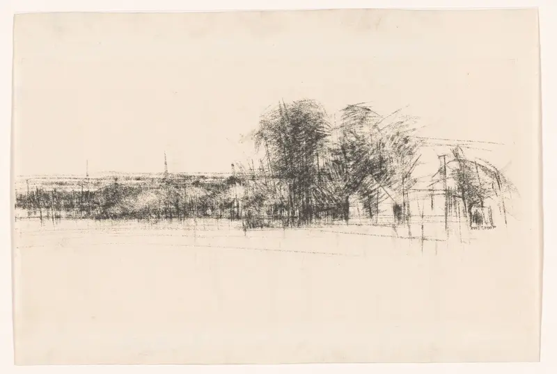 Huizen in een landschap Wall Art by Kees Stoop - High-Resolution Digital Print