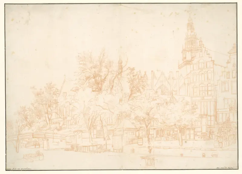 Huizen op de Herengracht Wall Art by Jan van der Heyden - High-Resolution Digital Print
