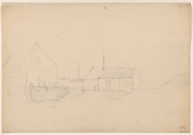 Huizen op het strand Wall Art by Louis Meijer - High-Resolution Digital Print