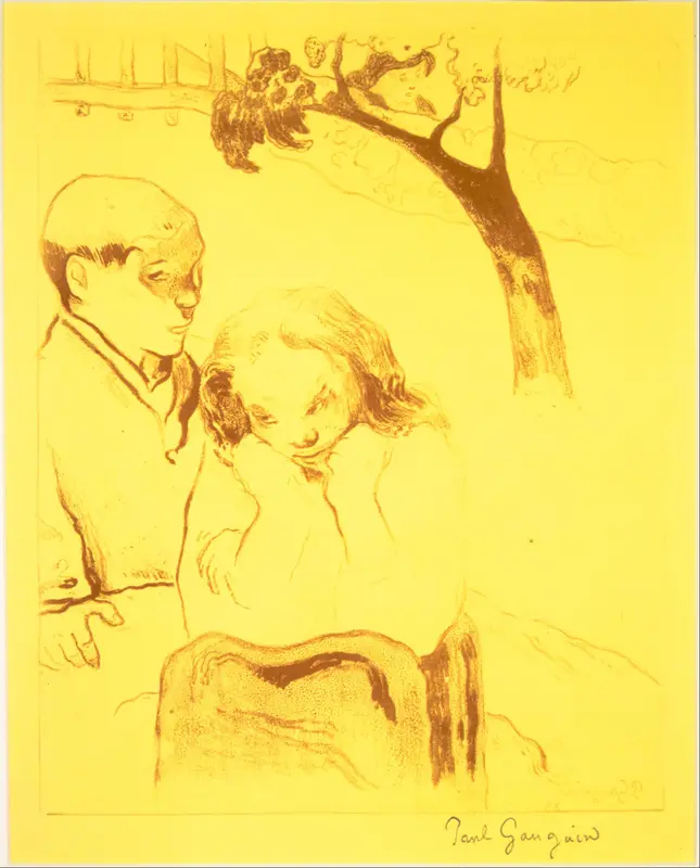 Human Misery, from the "Volpini Suite: Dessins lithographiques" Wall Art by Paul Gauguin - High-Resolution Digital Print