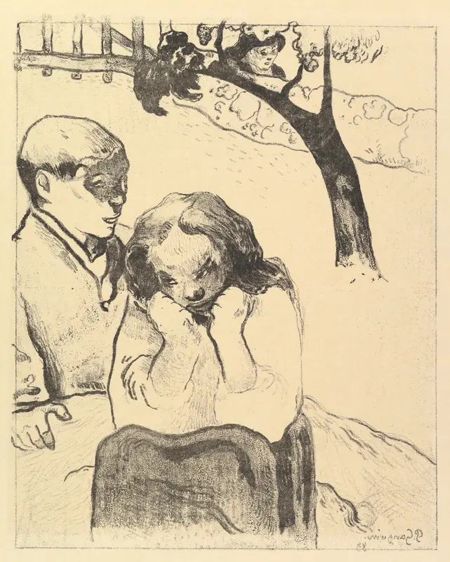 Human Misery, from the Volpini Suite: Dessins lithographiques Wall Art by Paul Gauguin - High-Resolution Digital Print