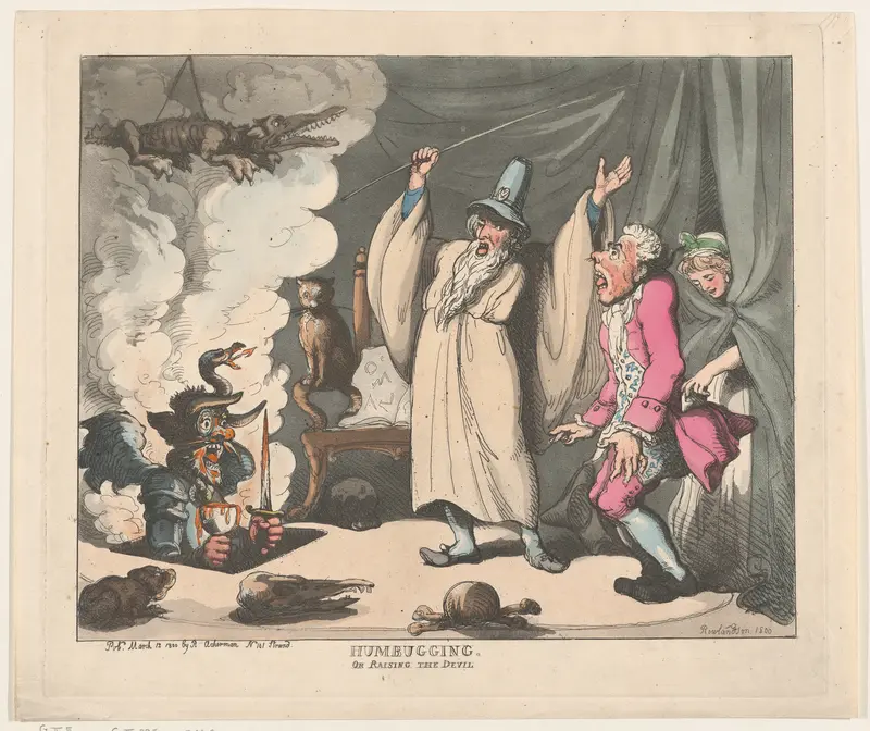 Humbugging, or Raising the Devil Wall Art by Thomas Rowlandson - High-Resolution Digital Print