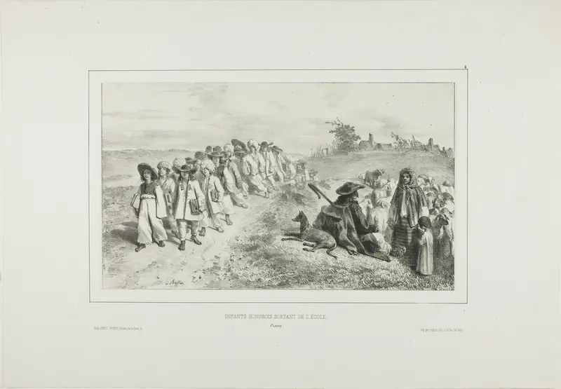 Hungarian Children Going to School