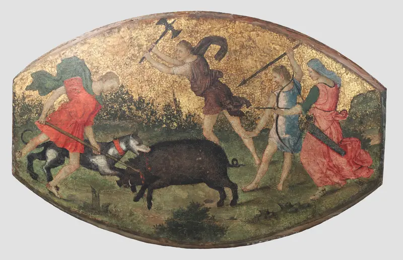 Hunt of the Calydonian Boar Wall Art by Pinturicchio - High-Resolution Digital Print