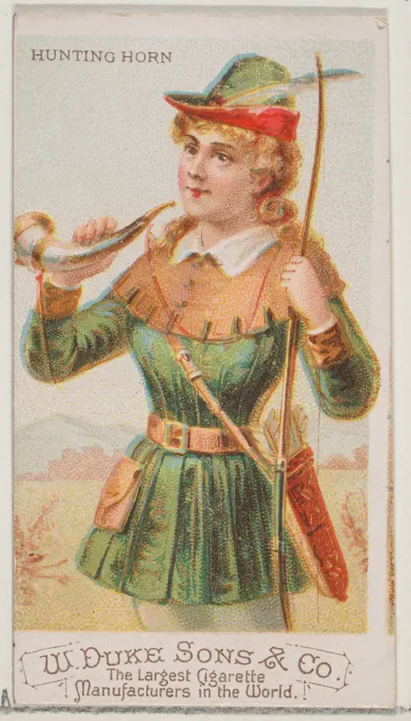 Hunting Horn, from the Musical Instruments series (N82) for Duke brand cigarettes Wall Art by W. Duke, Sons & Co. - High-Resolution Digital Print